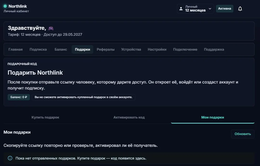 Подписка Northlink в подарок близким — фото 4